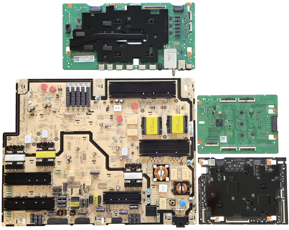 MRN75R95HAFXZA Samsung TV Repair Parts Kit, BN94-19060E Main Board, BN44-01417A Power Supply, BN95-12405A T-Con, BN94-18913A LED Driver, MRN75R95HAFXZA