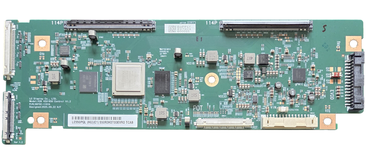 6871L-8372C LG T-Con Board , 6870C-1101A , OLED55B6EUA