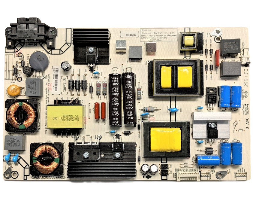 209712 Hisense Power Board, RSAG7.820.5687/ROH, 209712, HLL-4855WY, 50H5C