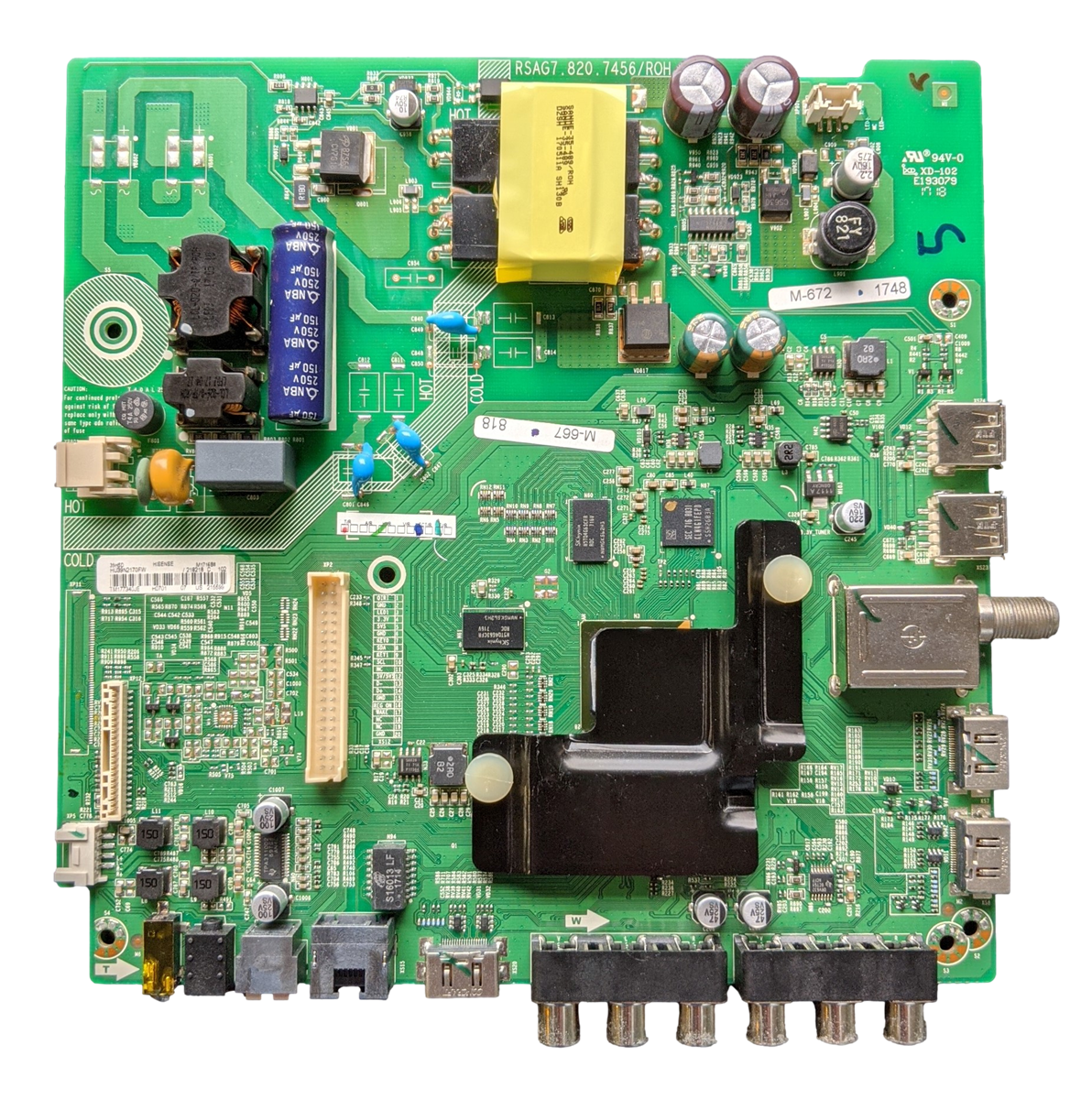 218218 Hisense Main Board, 215599, RSAG7.820.7456/R0H, 39H5D