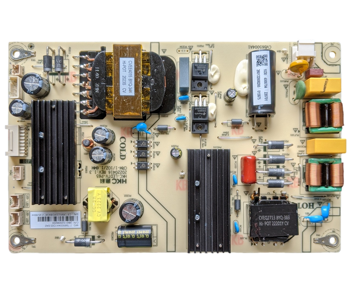 220701 Power Supply, 220701, 260132008200, HKC-LEDTV-P65, CVB65004A1, E4AA65R