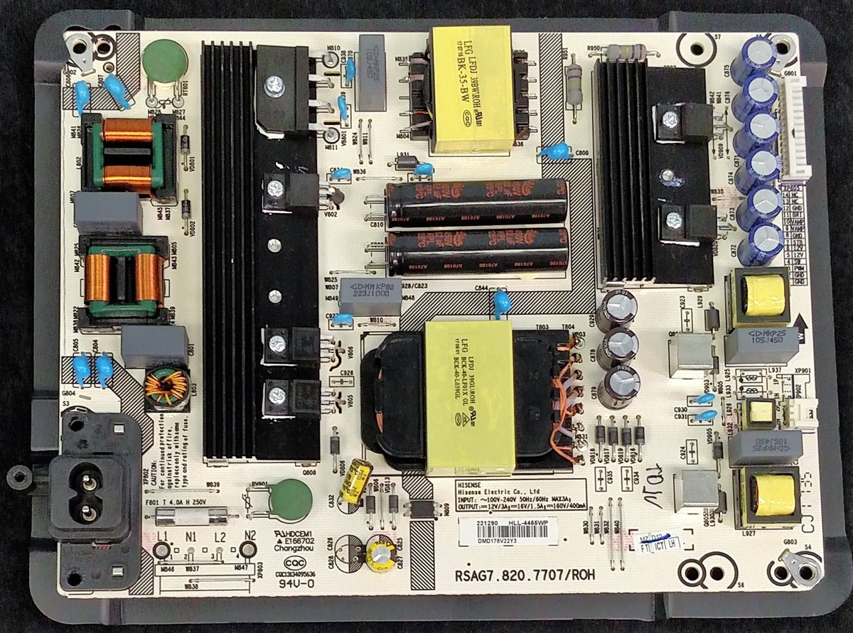 221290 Hisense Power Supply, RSAG7.820.7707/ROH, HLL-4455WP, 60DU6070, 60H6E