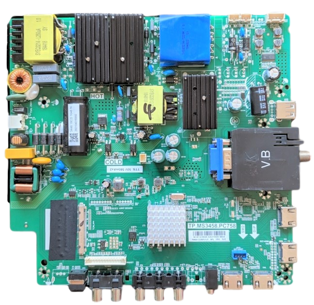 260104016950 Sceptre Main Board, 260104016950, W50 Main Board, TP.MS3458.PC758, N18123945, CC495PU1L01, W50