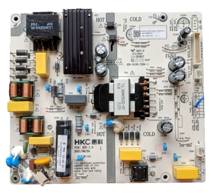 260132006370 ONN Power Supply, HKL-550217B, 100012583