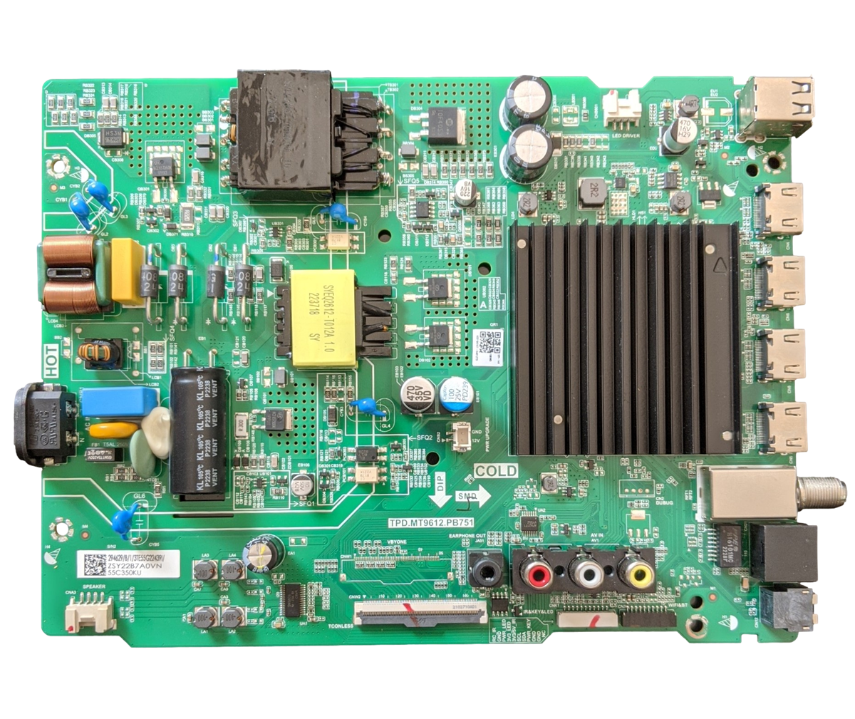 294629 Toshiba Main Board, 294629B, TPD.MT9612.PB751, 55C350KU