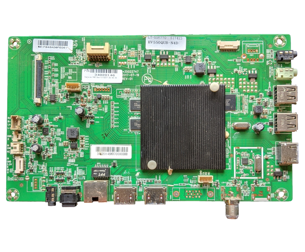 34020146 JVC Main Board, 35022747, HV550QUB-N4D, LT-55E770