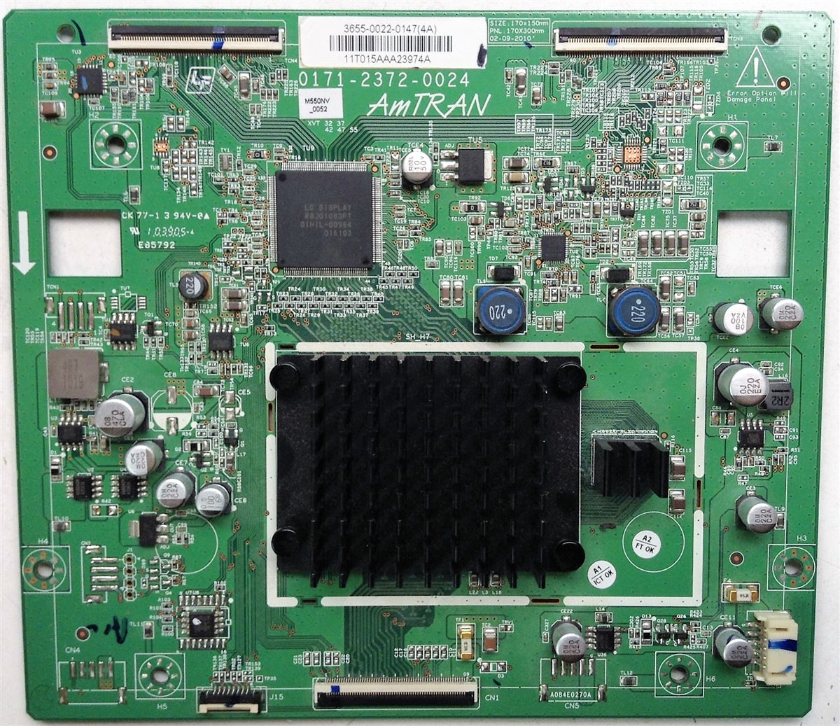 3655-0022-0147 Vizio TV module, T-Con, LED driver board, 0171-2372-0024, 0171-2372-0022, M550NV