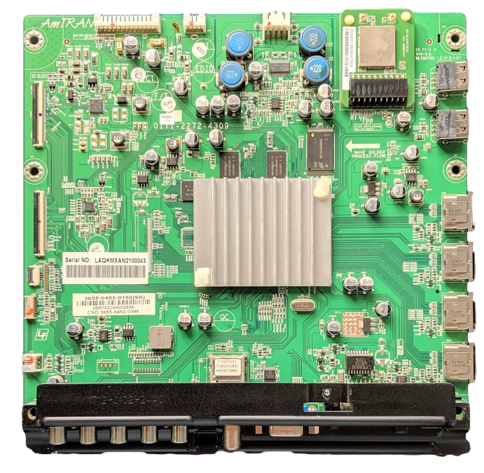 3655-0452-0150 Vizio Main Board, 3655-0452-0395, 0171-2272-4309, M3D550SL