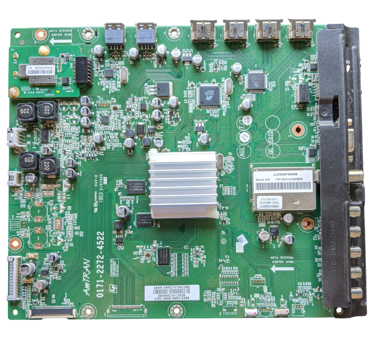 3655-0682-0150 JVC Main Board, 3655-0682-0395, JLE55SP4000B