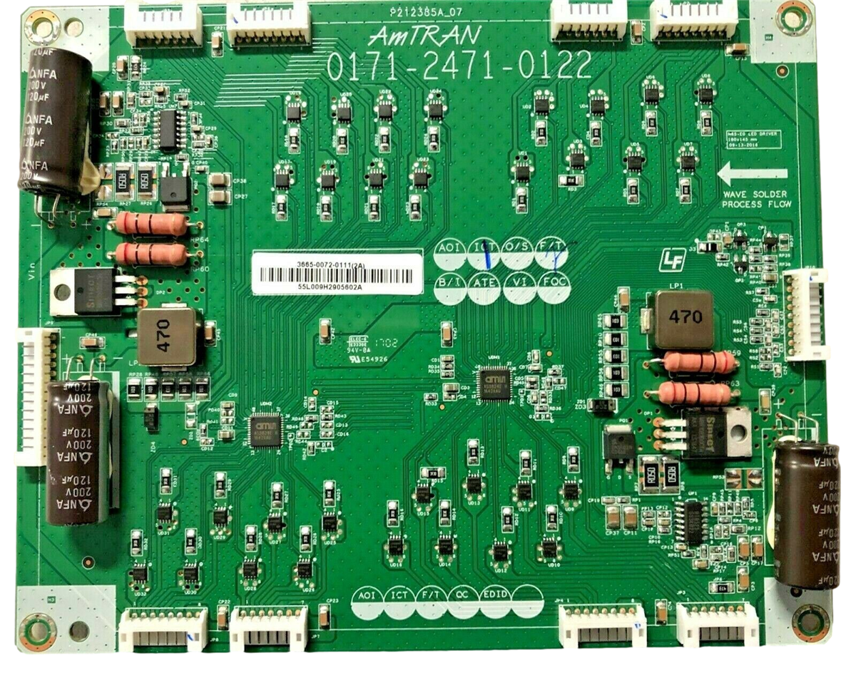 3665-0072-0111 Vizio LED Driver, 0171-2471-0122, M65-E0