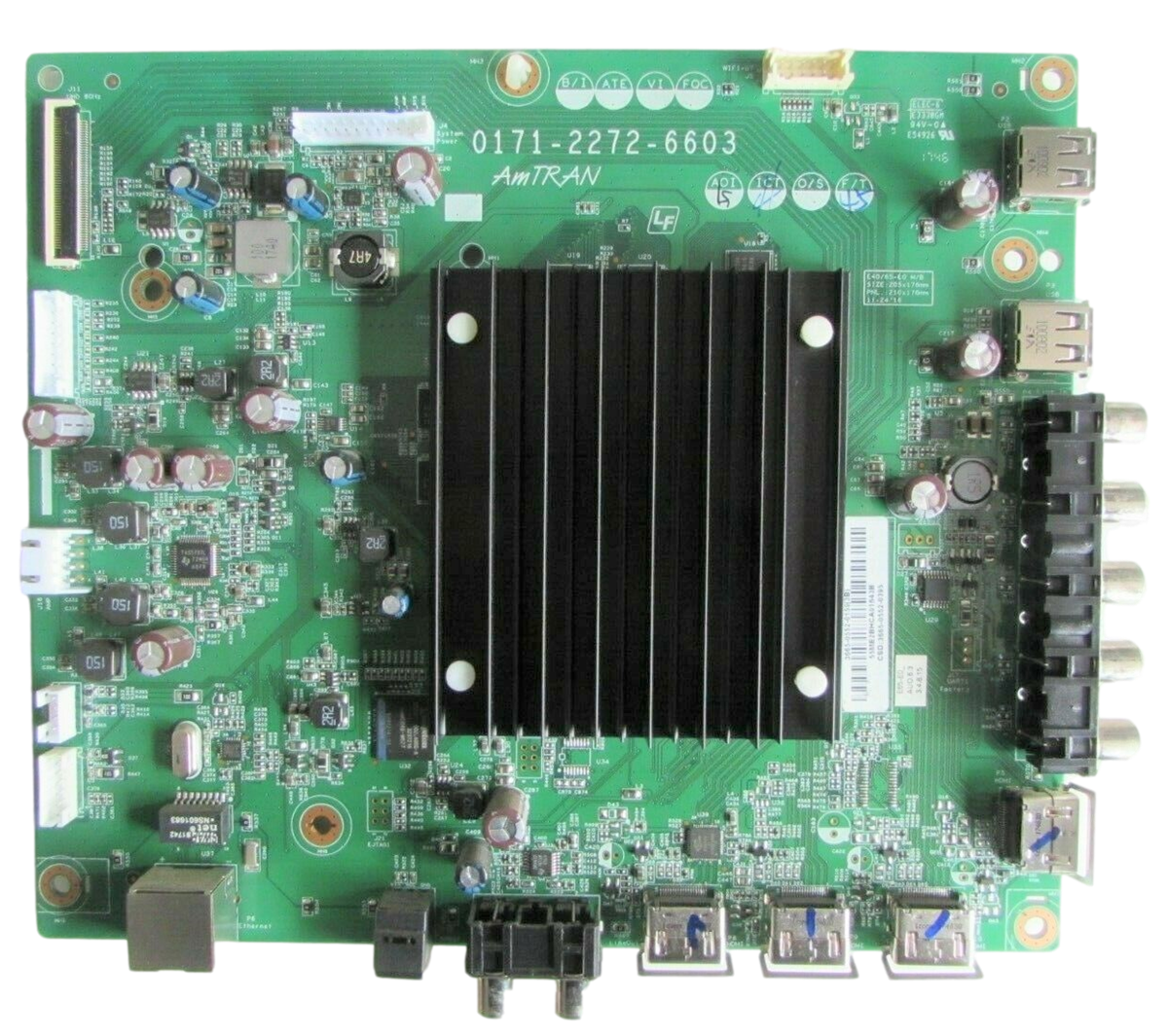 3665-0552-0395 Vizio Main Board, 3665-0552-0150, 0171-2272-6603, E65-E0