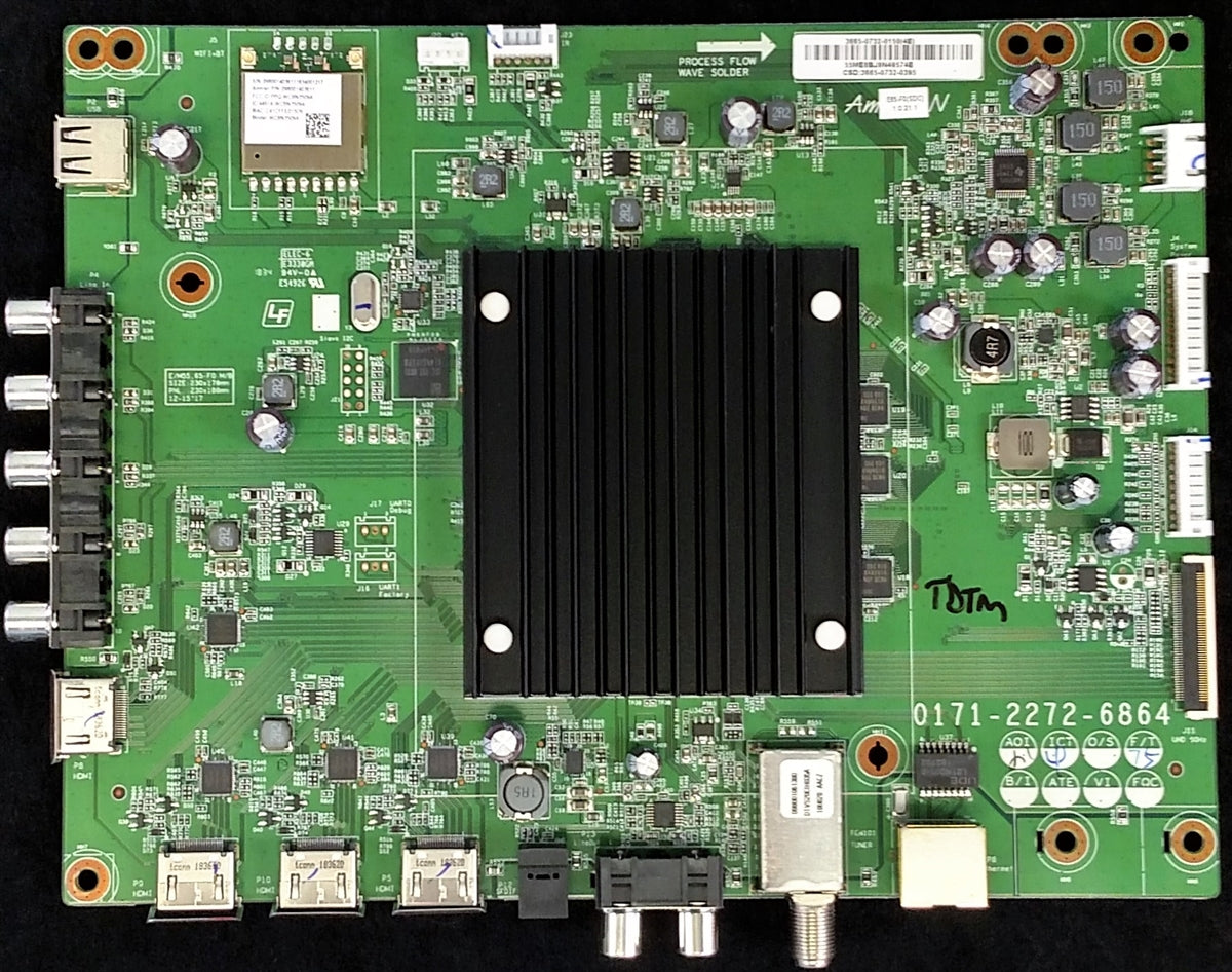 3665-0732-0150 Vizio Main Board, 3665-0732-0395, 0171-2272-6864, E65-F0