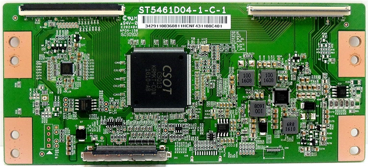 4T-TCN550-CS15 Toshiba T-Con Board, ST5461D04-1-C-1, 342911003608, 55L621U, 55US5800, 55US5800TAAA, 55UP120
