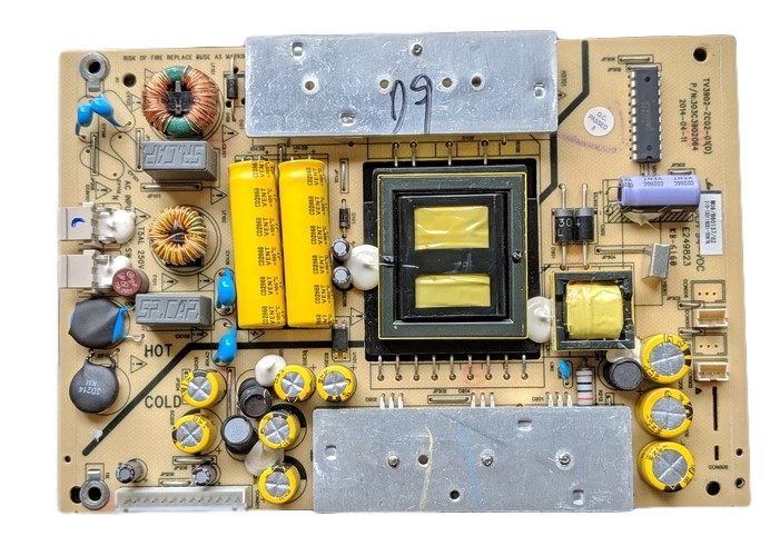 514C3902M09 Proscan/Haier Power Supply, TV3902-ZC02-01(D), M09/B52773/02, 303C3902064, M12/2010010271/24, 1010038230-08806, PLED4275A A1509, PLED4275A A1510, 40E3500 A, 40E3500 B, 40E3500 C