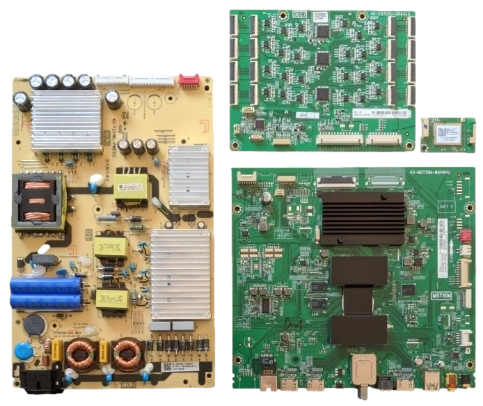 55R615 TCL TV Repair Parts Kit, 55R613, 55R617, 55R615, 08-MS10M02-MA200AA Main Board, 08-P241W0L-PW200AB Power Supply, 08-E97193L-DR200AB LED Driver, 07-RT8812-MA2G Wifi, 55R613, 55R615, 55R617