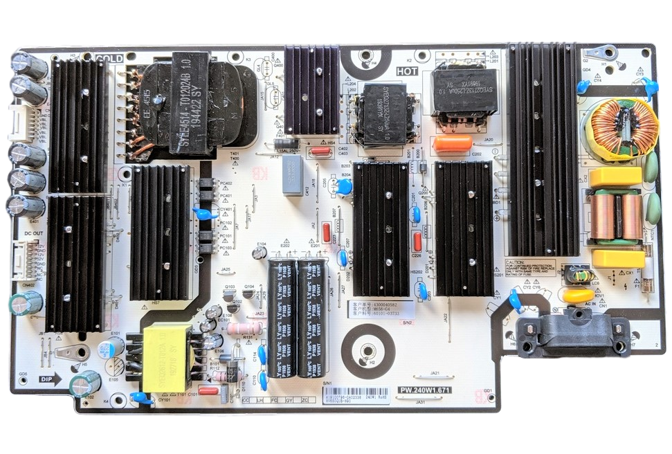 60101-03733 Vizio Power Supply, HV650QUB-N90, PW.240W1.671, M656-G4