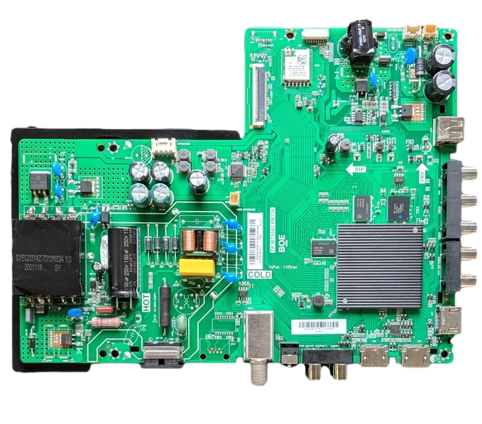 60103-00644 Vizio Main Board, 4300052103, E254215, HV430FHB-N10, TP.MT5581.PB756, W7ZM1100, D43FX-F4