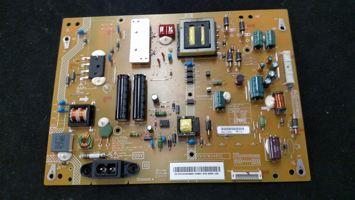 75037555 Toshiba Power Supply, PK101W0480I, UB31111C, 50L3400U, 50L1
