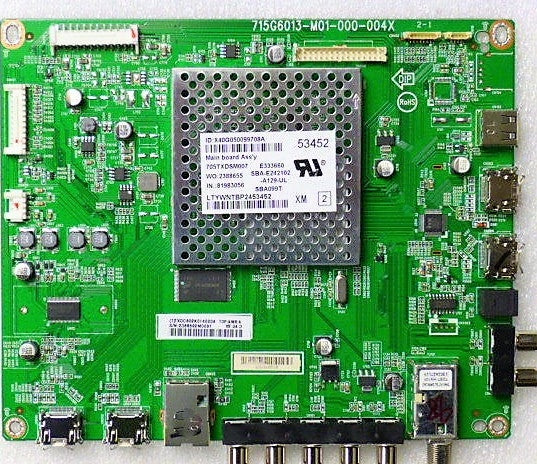 756TXDCB02K055 Vizio Main Board, 715G6013-M01-000-004X, TXDCB02K0550001, E500I-A1