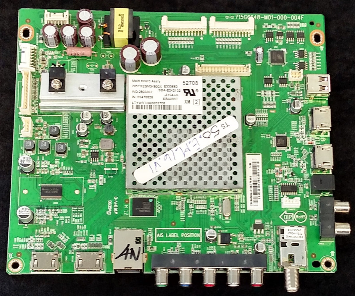 756TXECB02K0440 Vizio Main Board, 715G6648-M01-000-004N, 756TXECB02K044, XECB02k0440, D500I-B1
