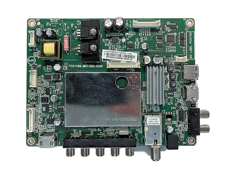 756TXFCB02K014 Vizio Main Board, 715G7488-M01-000-004K, (Q)XFCB02K014020X, D43-C1