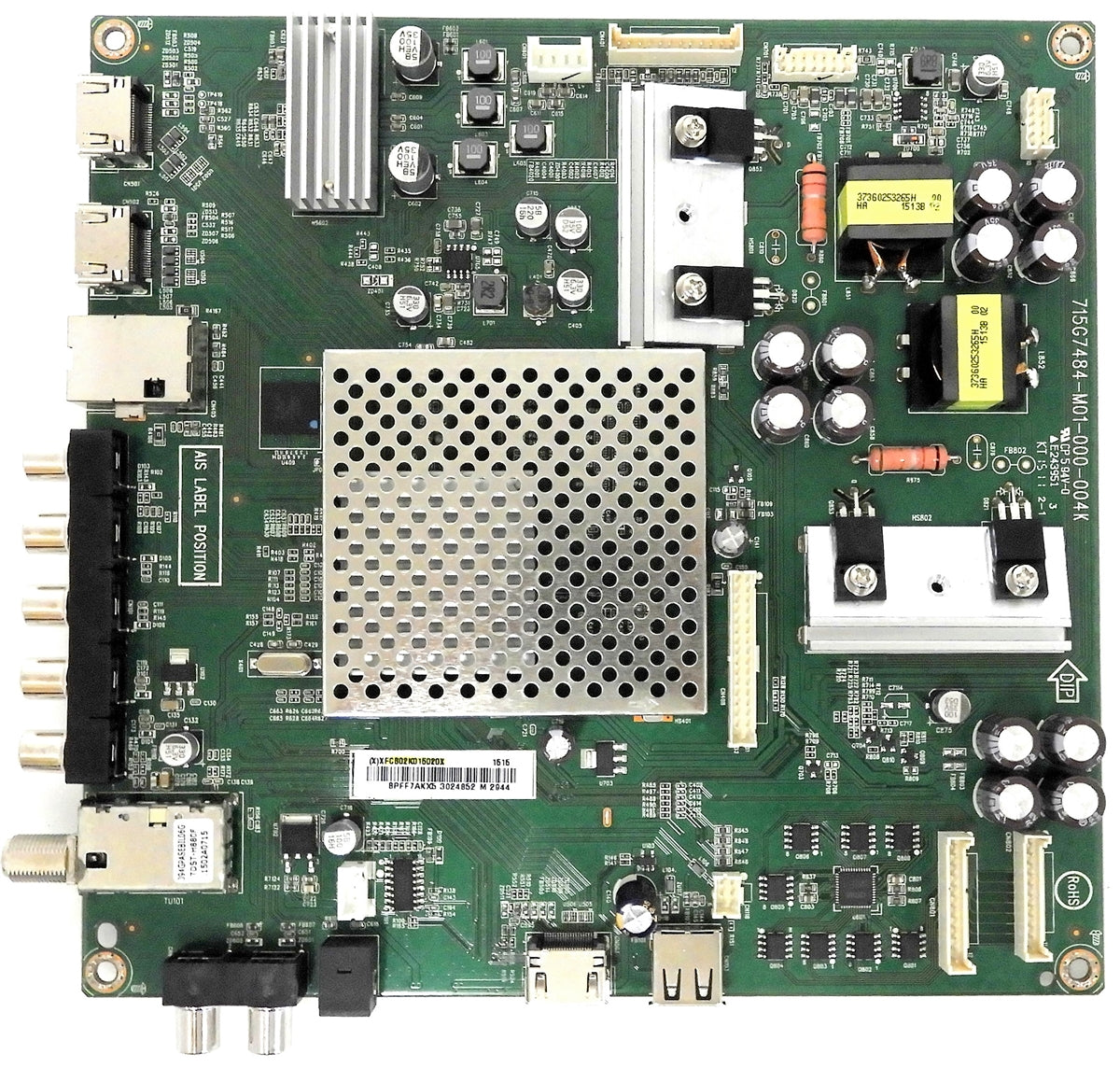 756TXFCB02K0150 Vizio TV Module, main board, 715G7484-M01-000-004K, (X)XFCB02K015020X, E55-C1