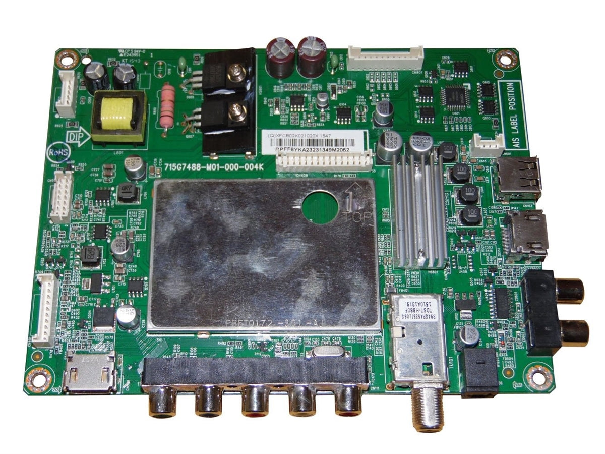 756TXFCB02K0210 Vizio Main Board, 756TXFCB02K021, 715G7488-M01-000-004K, (Q)FXCB02K021020X, D43-D1, D43-C1