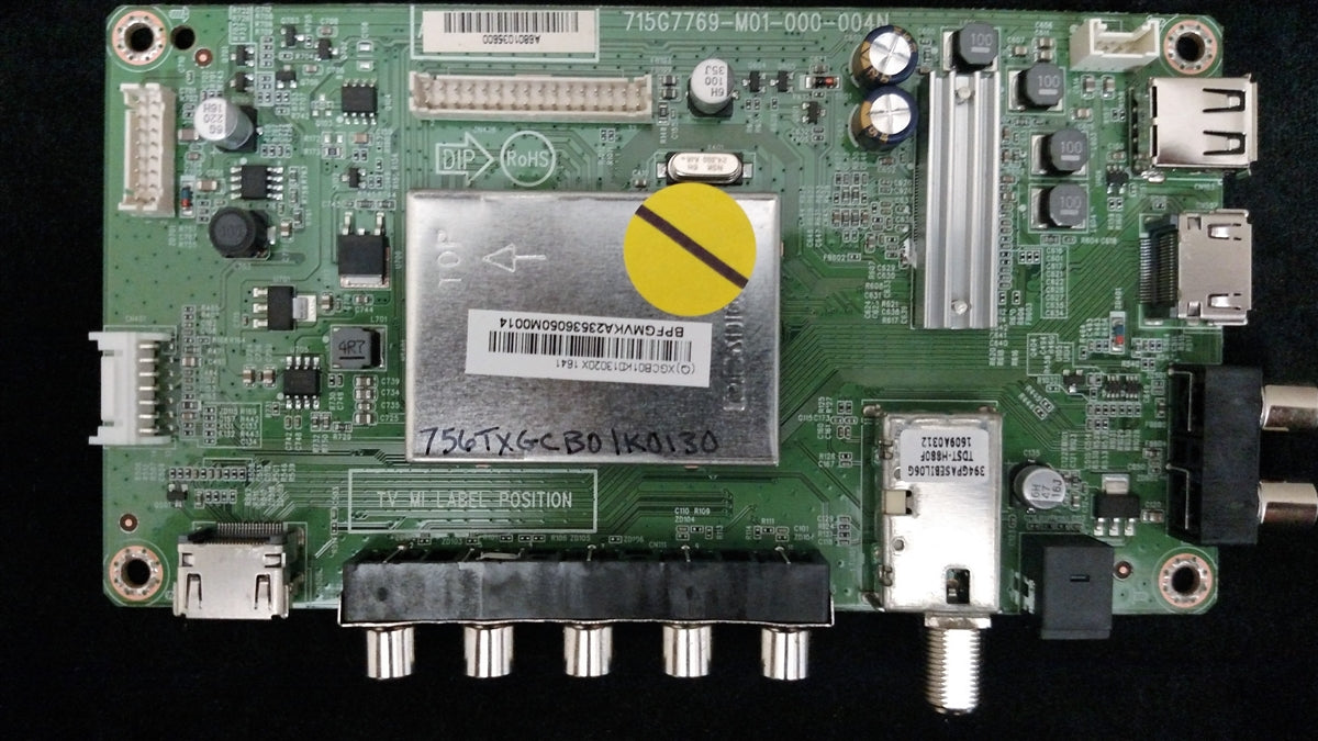 756TXGCB01K0130 Vizio Main Board, (Q)XGCB01K13020X, 715G7769-M01-000-004N, D43N-E1