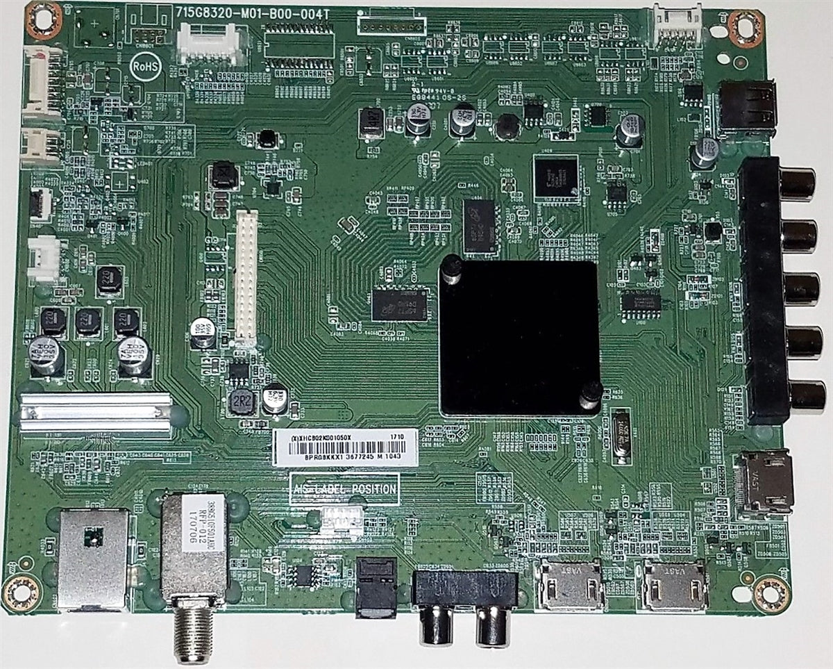 756TXHCB02K0010 VIZIO MAIN BOARD, 715G8320-M01-B00-004T, (X)XHCB02K001060X, D50F-E1 LTYWVTET, D50F-E1, D50F-E1 LTMWVTLT