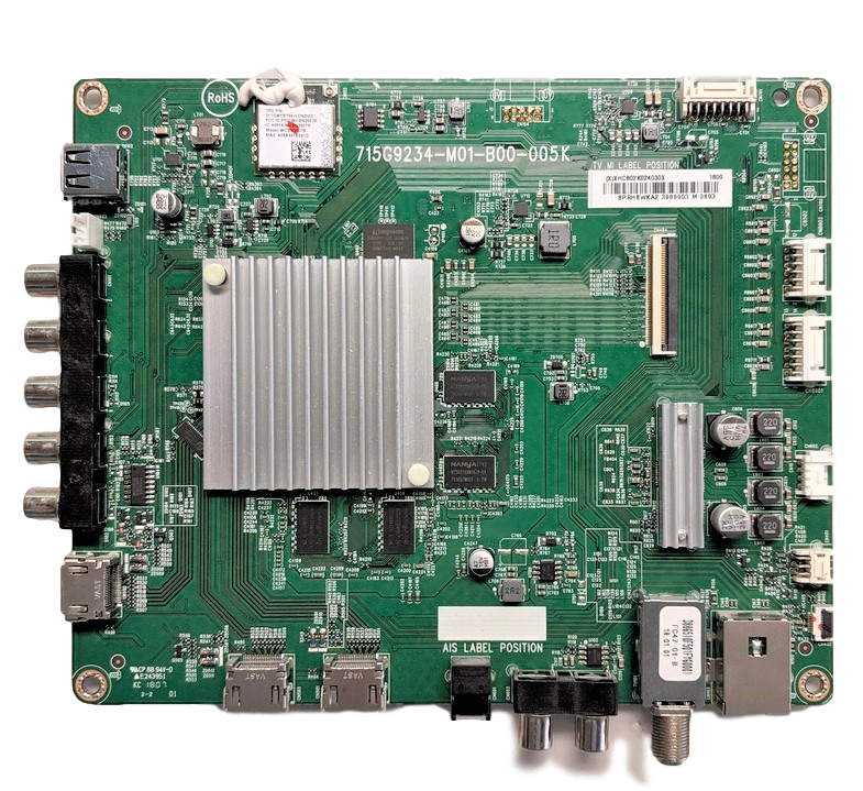 756TXHCB02K024 Vizio Main Board, (X)XHCB02K024030X, 715G9234-M01-B00-005K, D50-F1