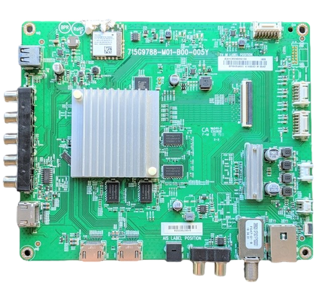 756TXHCB02K025 Vizio Main Board, (X)XHCB02K025, GXHCB02K025000X, 715G9788-M01-B00-005Y, D65-F1, PQ65-F1