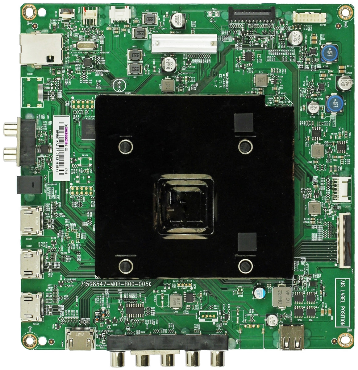 756TXHCB0QK018 Vizio Main Board, (X)XHCB0QK018010X, 715G8547-M0B-B00-005K, BPRGTIKA3, E65-E1