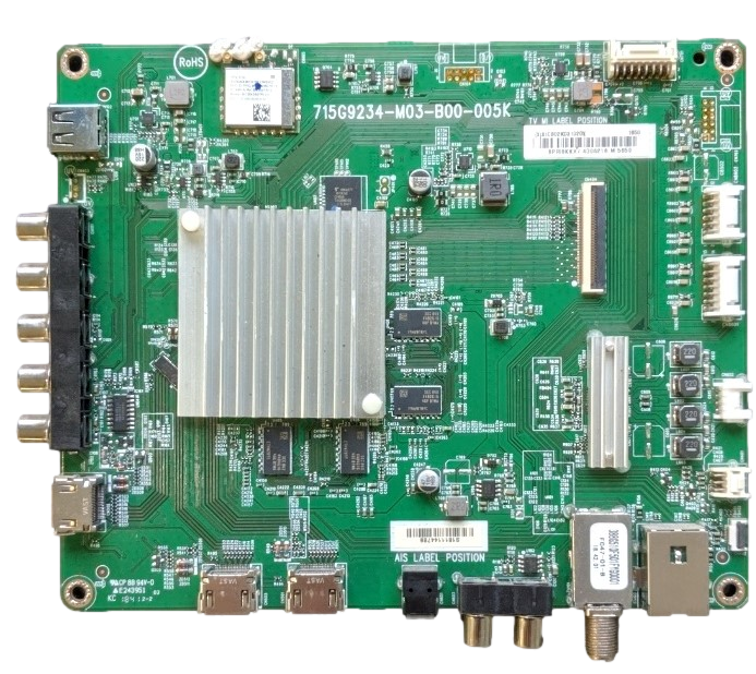 756TXICB02K031, Vizio Main Board, (X)XICB02K031020X, 715G9234-M03-B00-005K, D43-F1