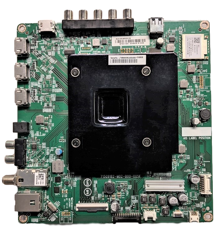 756TXICB0QK020 Vizio Main Board, 715G9182-M02-B00-005K, (X)XICB0QK020010X, BPRHTIKA1, LTMWWVMU, E65-F1