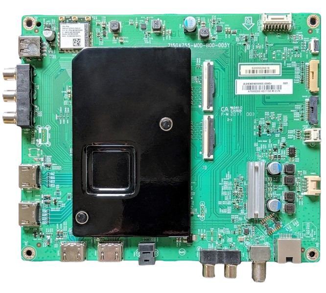 756TXKCB02K020 Vizio Main Board, P75QX-H1 main board, (X)XKCB02K020000X, 715GA755-M0D-B00-005Y, 368GWFSP503LON0VIZ, P75QX-H1