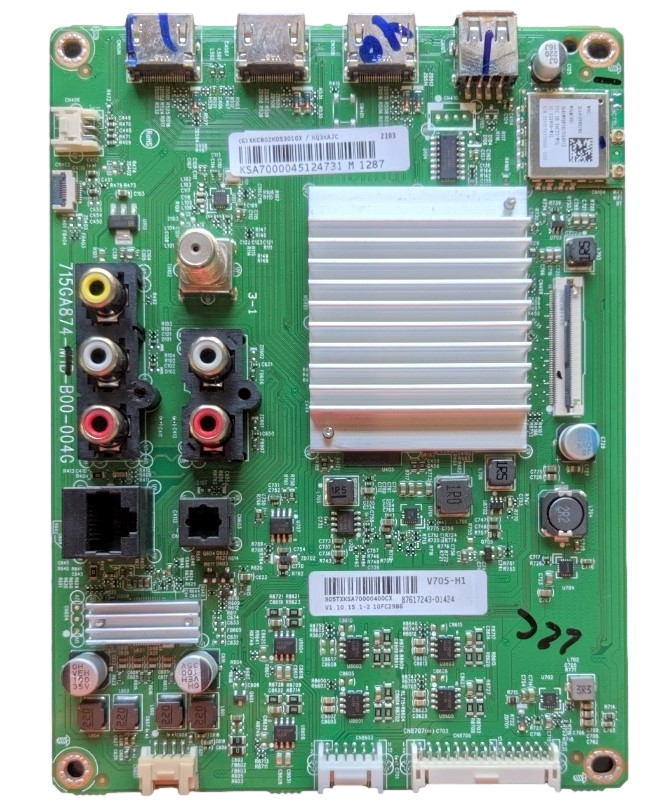 756TXKCB02K053 Vizio Main Board, (G)XKCB02K053010X, 715GA874-M1D-B00-004G, V705-H1