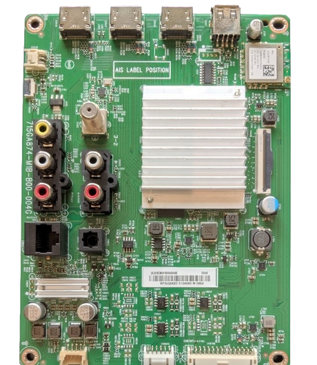 756TXKCB02K066 Vizio Main Board, (X)XKCB02K06600SX, 715GA874-M1B-B00-004G, V435-H11
