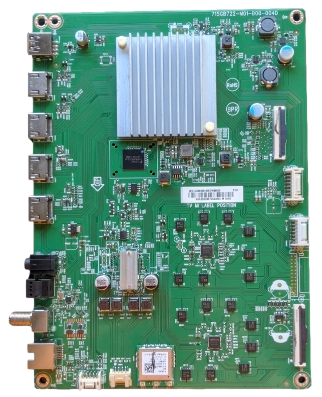 756TXLCB02K024 Vizio Main Board, 715GB722-M01-B00-004D, (X)XLCB02K024030X, M65Q7-J01