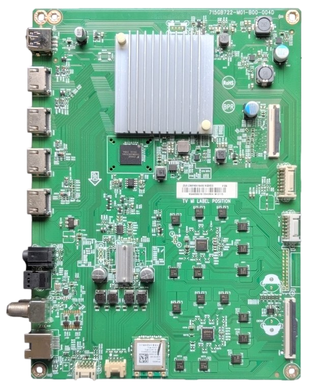 756TXLCB02K051 VIZIO Main Board, (X)XLCB02K051010X, LTYRH2L, 715GB722-M0C-B00-004B, M65Q7-J01