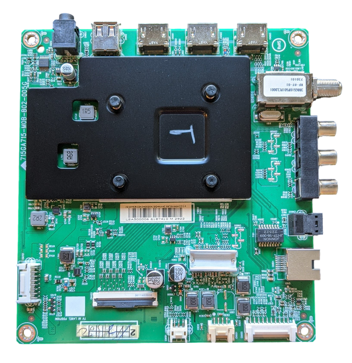 756TXMCB02K040 Insignia Main Board, (G)XMCB02K04020X, 715GA715-M0B-B02-005G, NS-50F301NA24