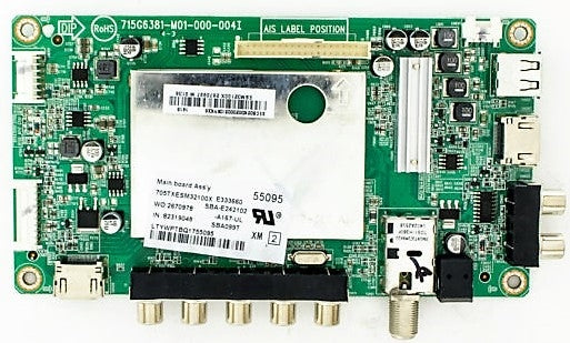 756XECB02K002 Vizio Main Board, 715G6381-M01-000-004I, XECB02K002, E420-B1 LTMWPTBQ