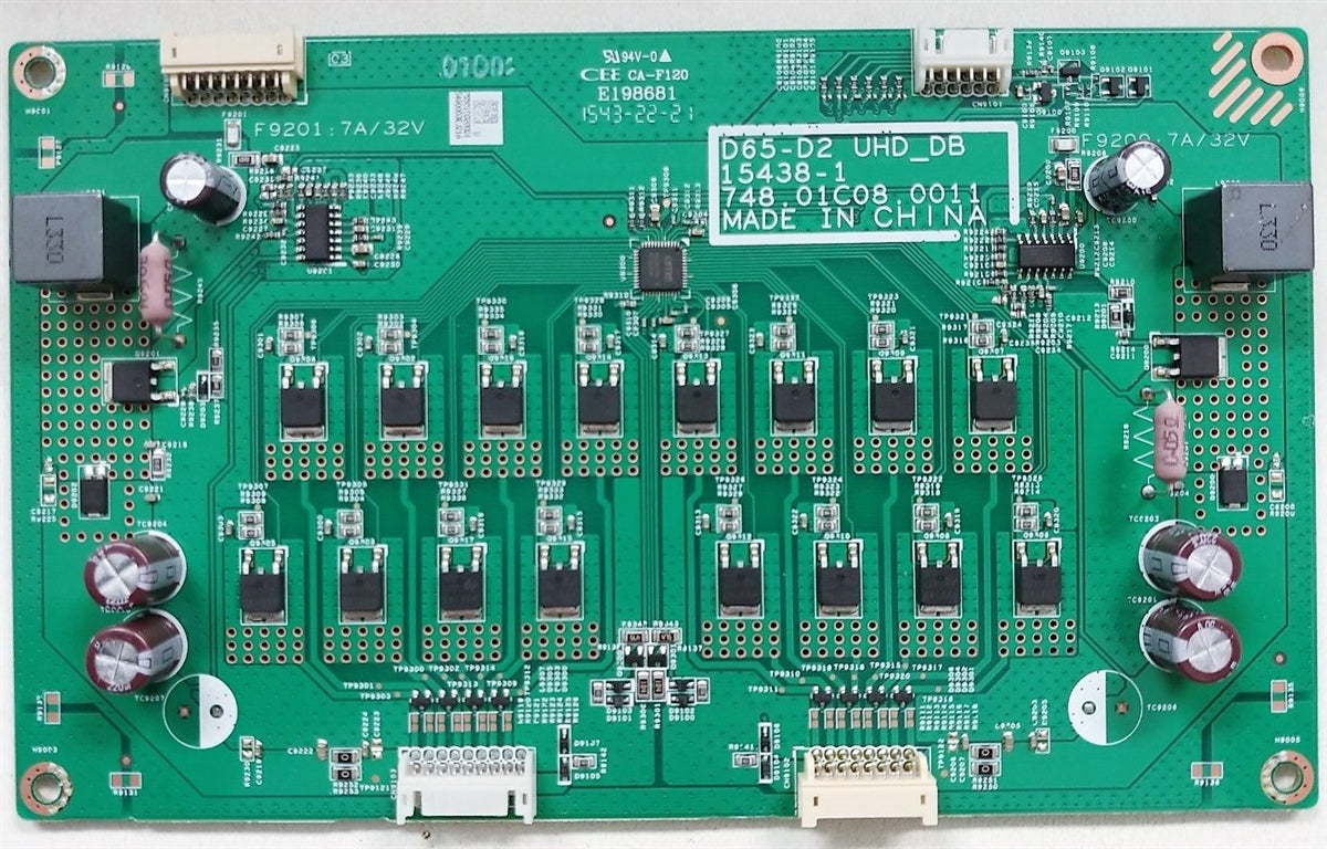 791.01C10.0003 Vizio LED Driver, 15438-1, 748.01C08.0011, 75501C020001, D65U-D2