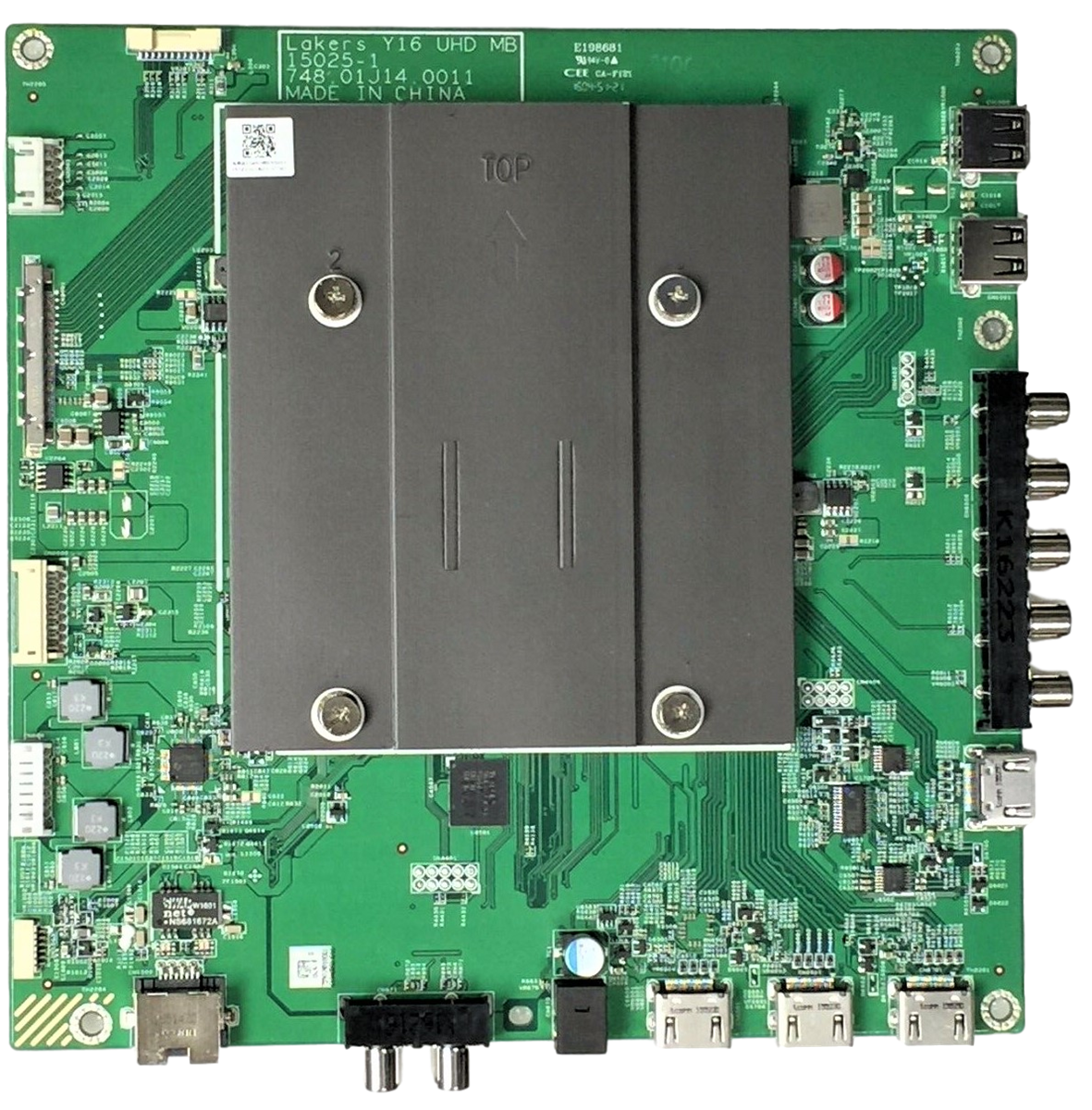 791.01M10.0006 Vizio Main Board, 755.01M01.0001, 15025-1, 748.01J14.0011, 74301M0100001, E43U-D2, E43UD2, E43U-D2 LWZ2UMBS, E43U-D2 LWZ2UMBR