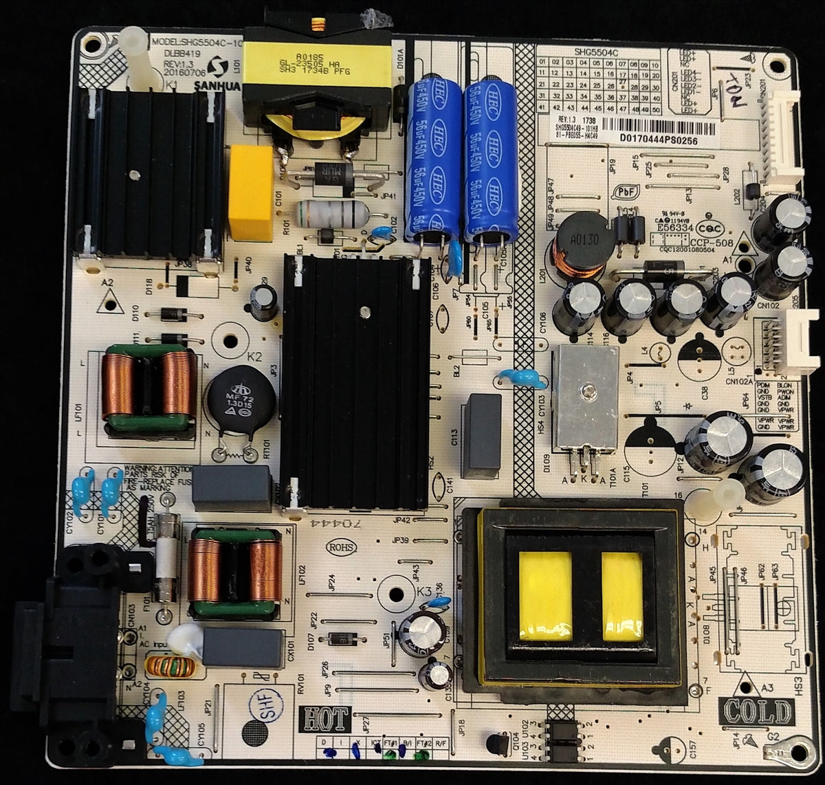 81-PBE055-H4C49 Hitachi Power Supply, SHG5504C49-101HB, CCP-508, SHG5504C, 60R70, 55R81