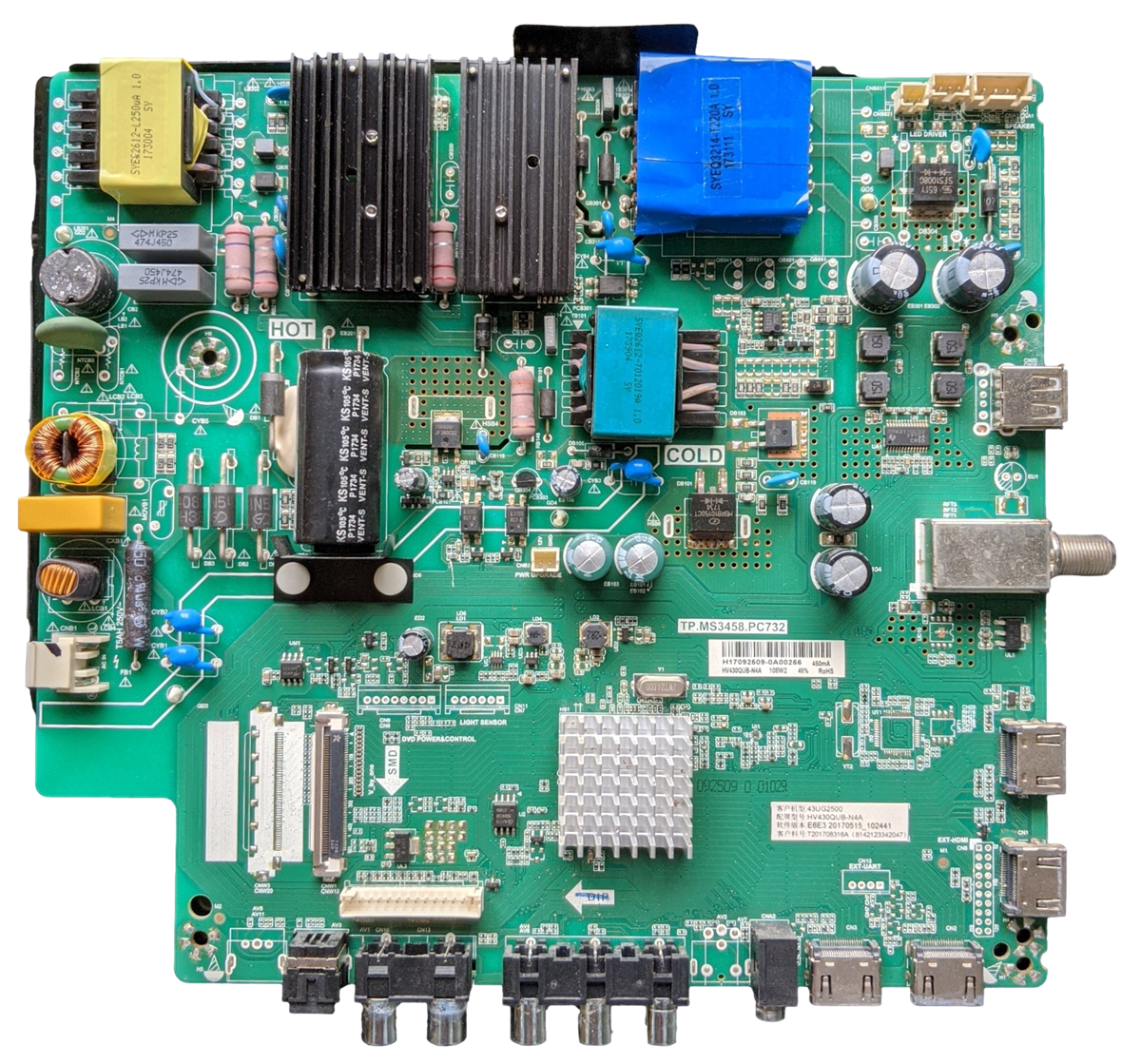 8142123342047 Haier Main Board/ Power Supply, HV430QUB-N4A, TP.MS3458.PC732, 43UG2500