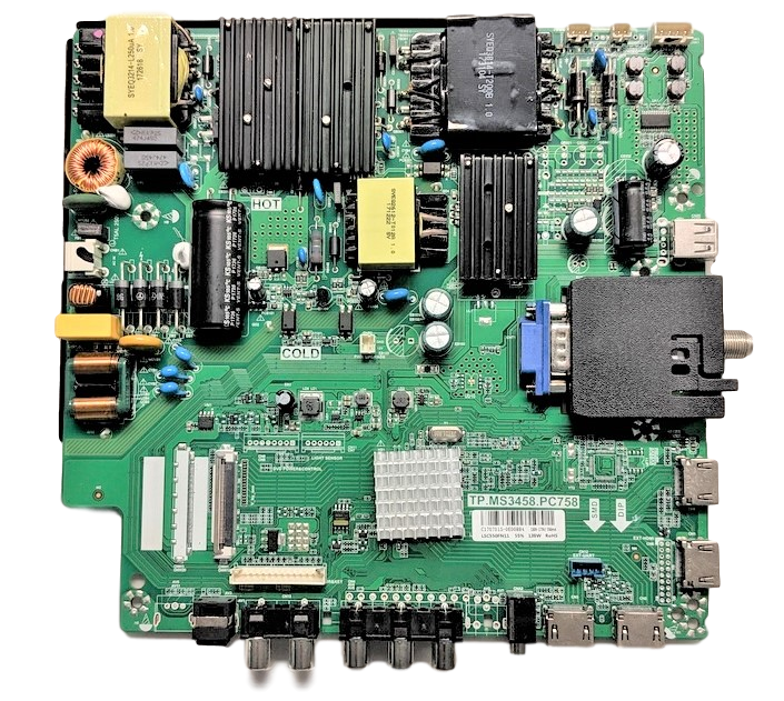 8142123342058 Sceptre Main Board/Power Supply, C1707015, TP.MS3458.PC758, U550CV,UMR, LSC550FN11, W55, W55 SUTV58FE