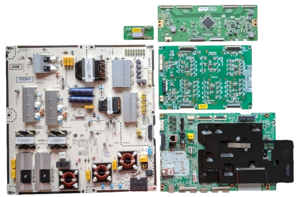 86SM9070PUA LG TV Repair Parts Kit, EBT66193401 Main Board, EAY65169951Power Supply, EBR87848701 LED Driver, 6871L-6102A T-Con, EAT64454802 Wifi, 86SM9070PUA.BUSYLJR