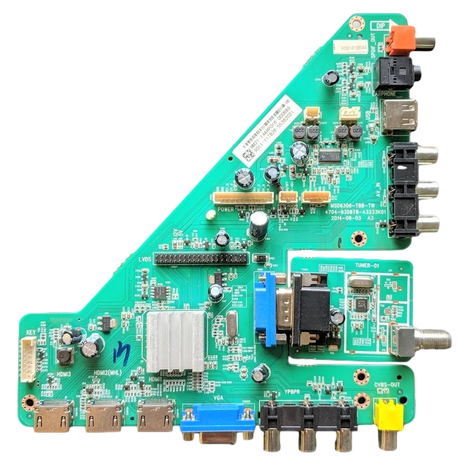9011-11T828-55362021 Sceptre Main Board, MSD6306-T8B-TW, MM21-14AHP016-000689, E50