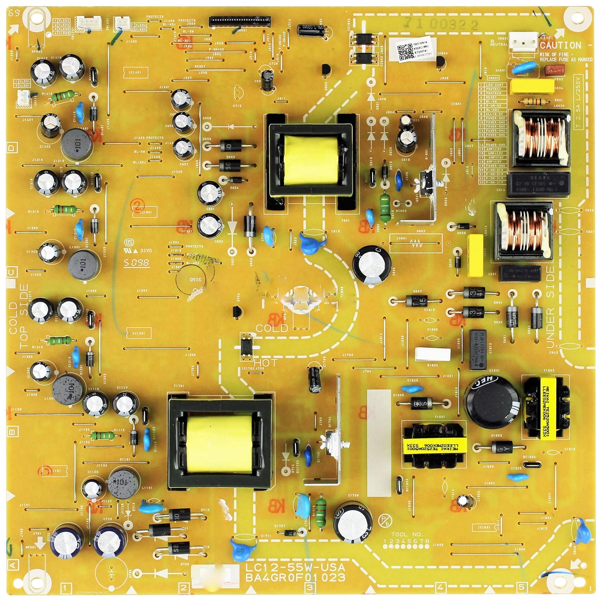 A5GREMPW-001 Sanyo Power Supply, A5GR0MPW C, LC12-55W-USA, BA4GR0F01023, A5GR0-MPW, A5GREMPW C, FW55D25F, 55ME314V/F7