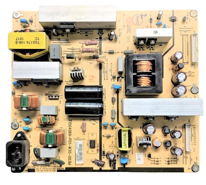 ADTV92424XBV Vizio Power Supply, 715G4069-P01-W30-003M, (T)92424XBV, E470VA